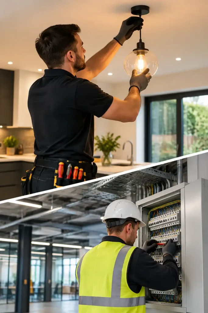 Licensed Local Electricians Working at residential and commercial spaces