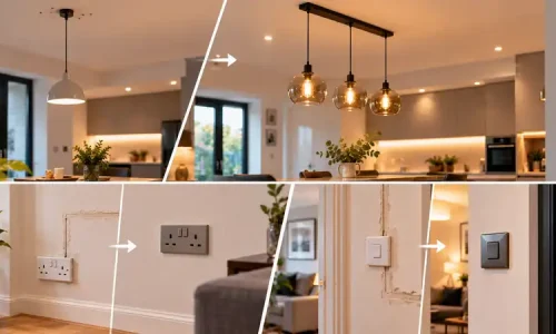 pendants, sockets and switches Relocation & Remodelling