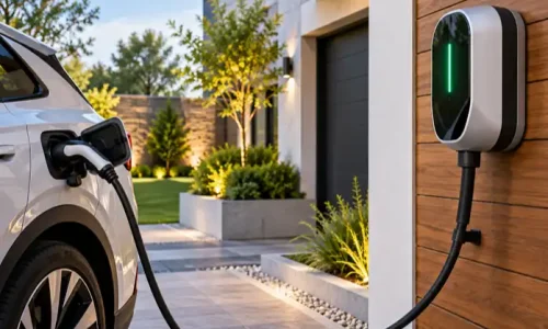 Modern Home EV Charging Setup